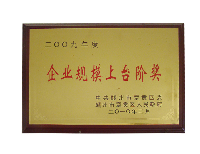 企業(yè)規模上臺階獎