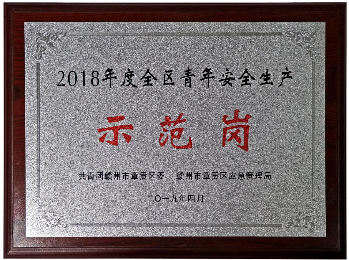 2018年度全區青年安全生產(chǎn)示范崗